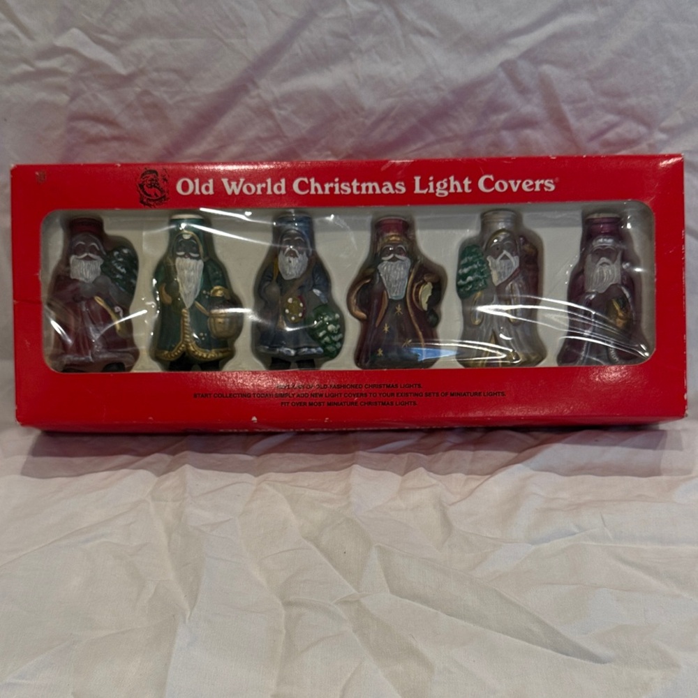 Old World Christmas Light Covers - Festive Multicolor Set of 6